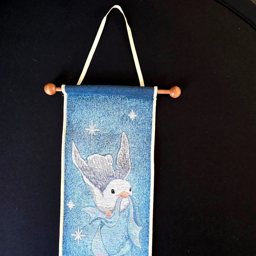 Fitz Floyd Moon Stars Dream Little Dream Bell Pull Tapestry Wall Hanging Nursery